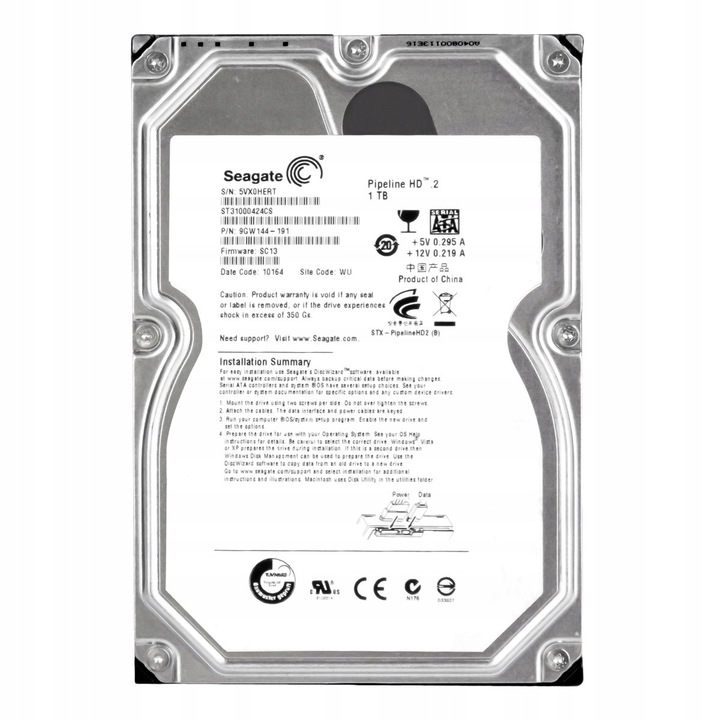 Hard Disk 1TB Seagate Pipeline HD.2 5900RPM 16MB SATA II 3.5"