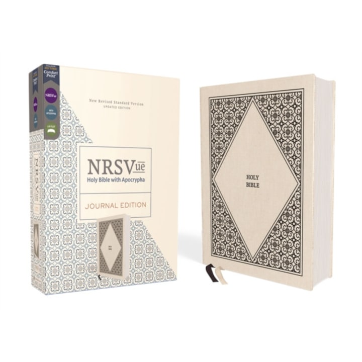 Nrsvue, Holy Bible With Apocrypha, Journal Edition, Cloth Over Board, Cream, Comfort Print - Zondervan