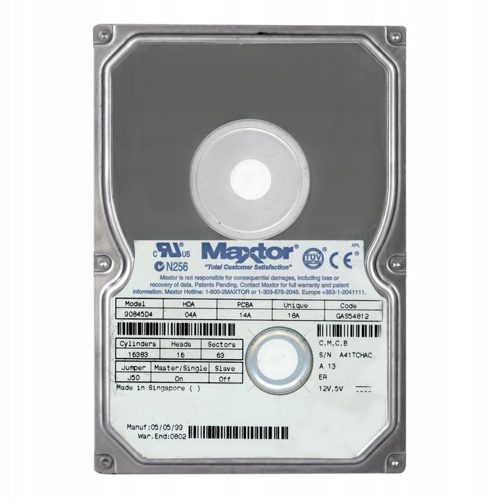 Hard Disk 3.5'' Maxtor DiamondMax 4320 8.4GB 5400RPM ATA