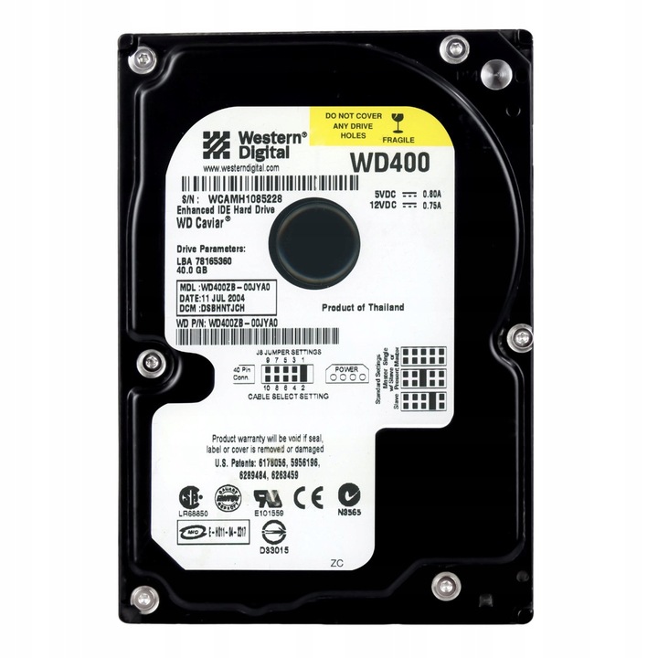 Hard Disk 3.5'' Western Digital CAVIAR 40GB, 7200RPM, 2MB, ATA