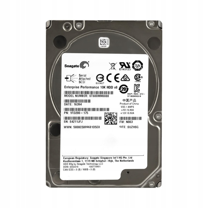 Hard Disk 600GB, Seagate, 10K RPM, 128MB Cache, SAS-3, 2.5''