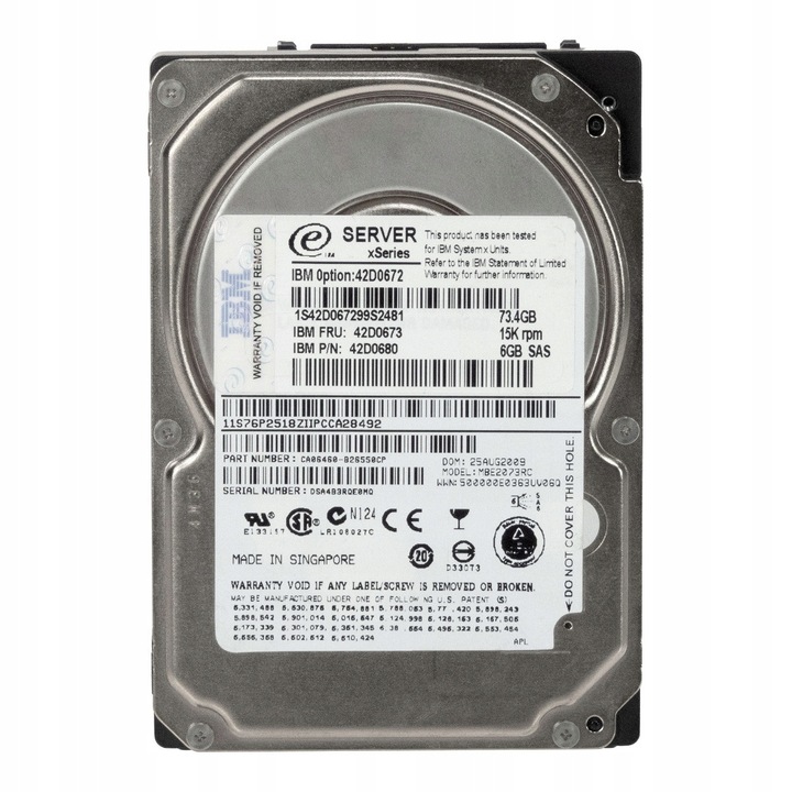 Hard Disk 73GB 15K 16MB SAS-2 2.5''
