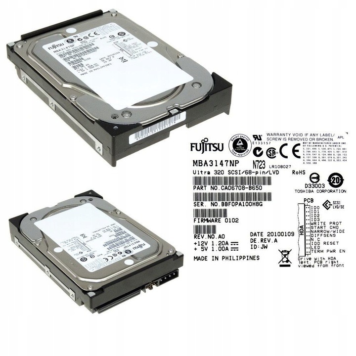 Hard Disk server 147GB 15K 16MB SCSI U320 3.5''