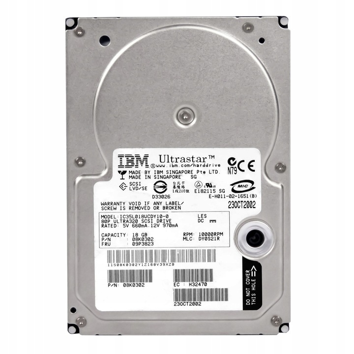 Hard Disk 3.5'' IBM IC35L018UCDY10-0 18GB 10000RPM SCSI U160 8MB