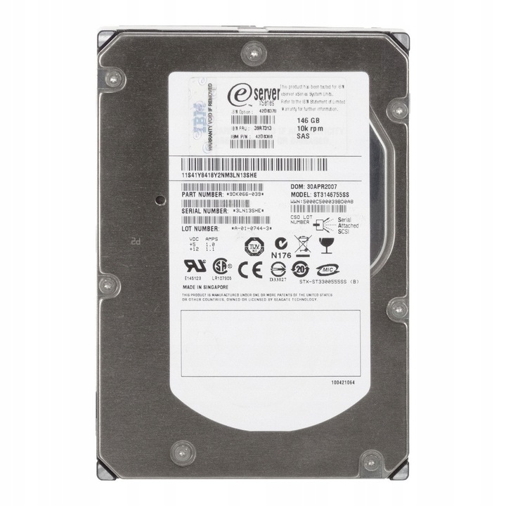 Hard Disk 146GB 15K 16MB SAS 3.5'' IBM