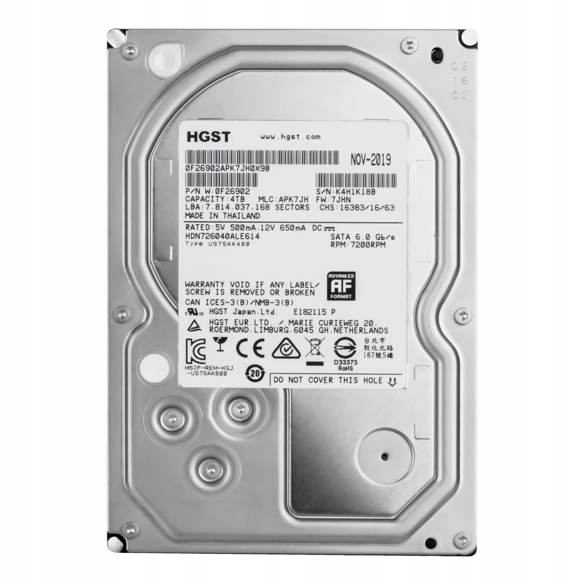 Hard Disk 4TB, HGST DeskStar, 7200rpm, SATA III, 3.5'' - eMAG.ro