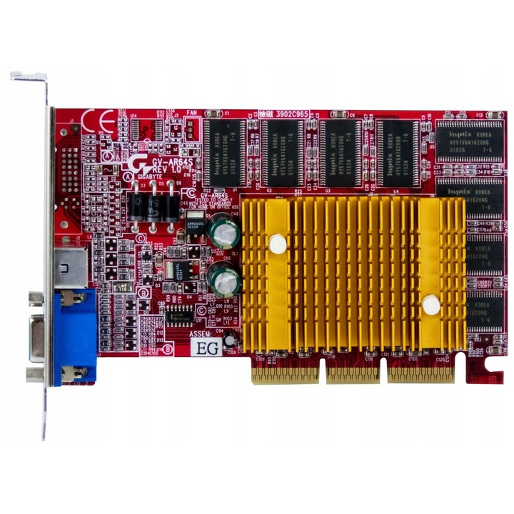 Placa video GIGABYTE RADEON 7500 LE 64MB, AGP, 64-bit, pasiva, VGA, S-VIDEO