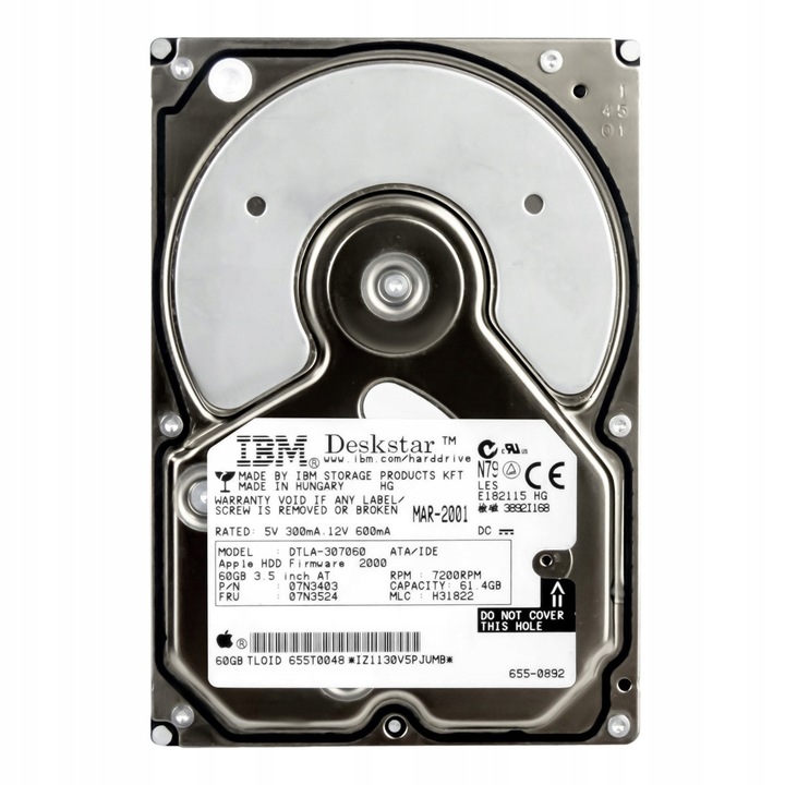 Hard Disk 3.5" IBM DeskStar 75GXP 61GB 7200RPM ATA