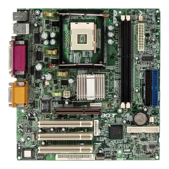 Acer S82MA alaplap, Socket 478, DDR, AGP, PCI, mATX