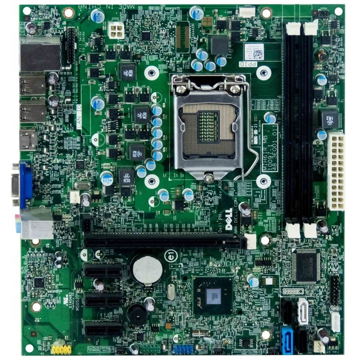 Dell H61 alaplap LGA1155 DDR3, 2 RAM foglalat, 218x244mm
