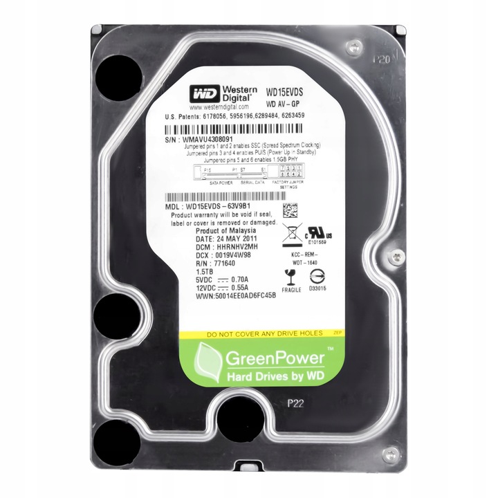 Hard Disk 3.5'' 1.5TB SATA II 5400RPM 32MB WD15EVDS