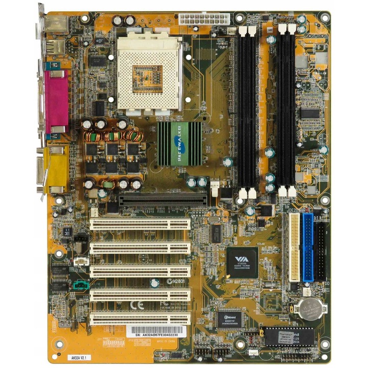 Alaplap Shuttle AK32A, Socket 462, 2x DDR, 5x PCI, ATX