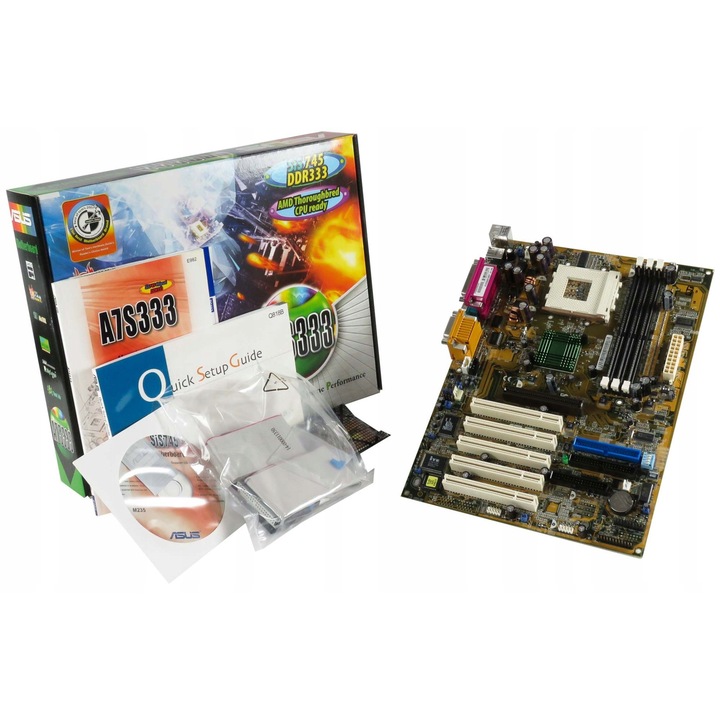 Alaplap ATX Asus A7S333, 3 RAM foglalat, 5 PCI, 305x220mm