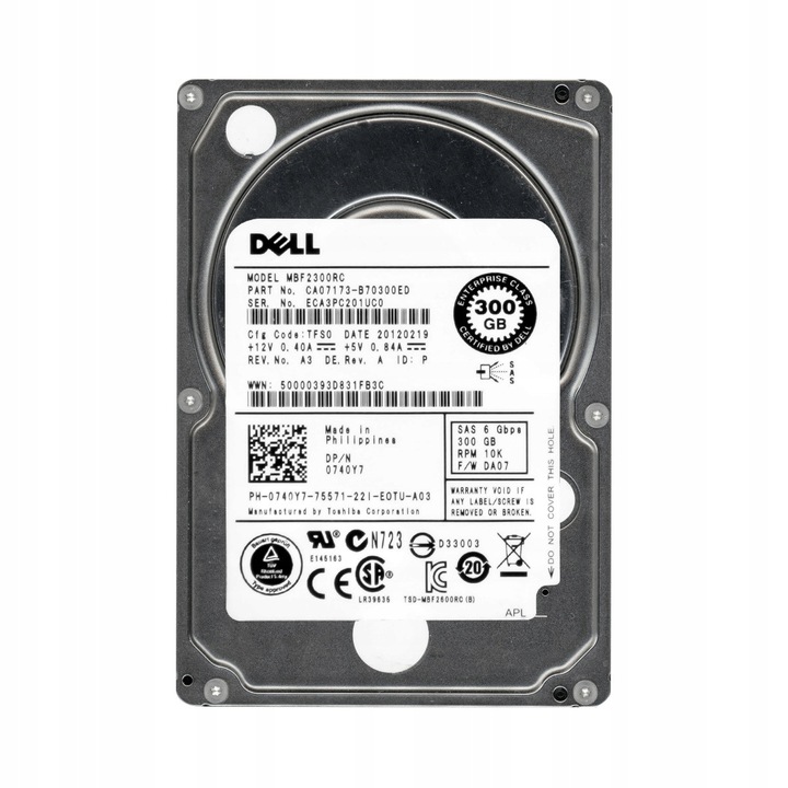 Merevlemez 300GB 10K 16MB SAS-2 2.5''