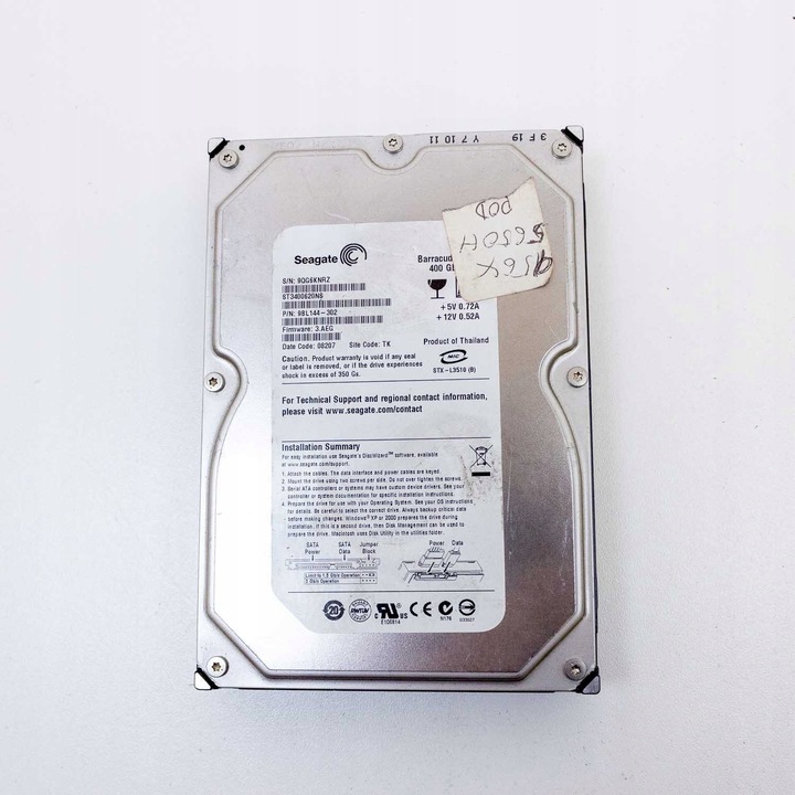 Hard Disk 400GB, Seagate Barracuda ES, 7200RPM, SATA II, 3.5"