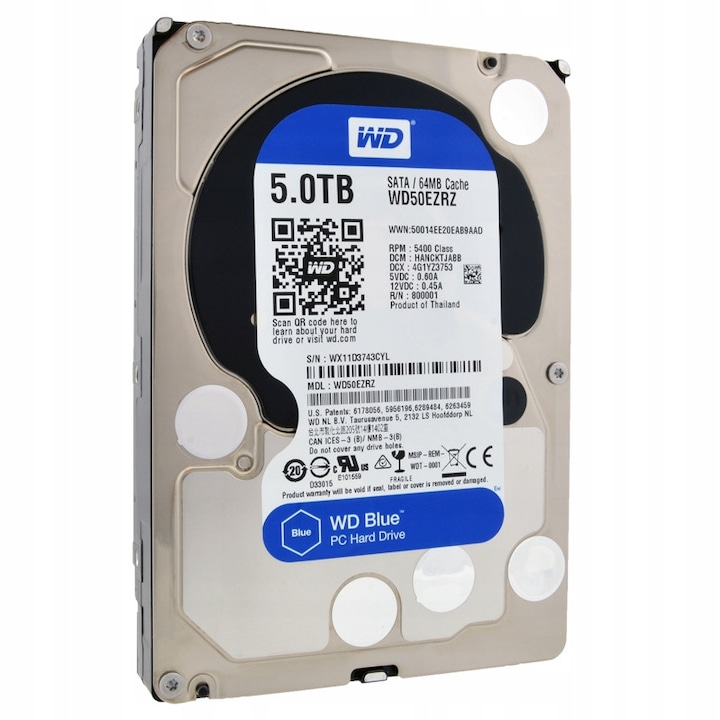 Hard Disk 5TB Western Digital WD50EZRZ 5400rpm 64MB 3,5''