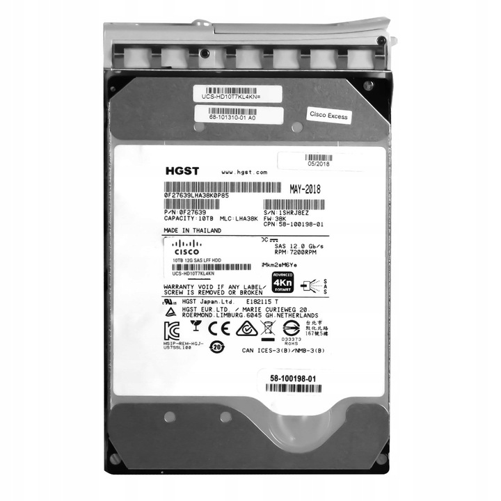 Hard Disk 10TB 7200RPM 256MB SAS-3 3.5''