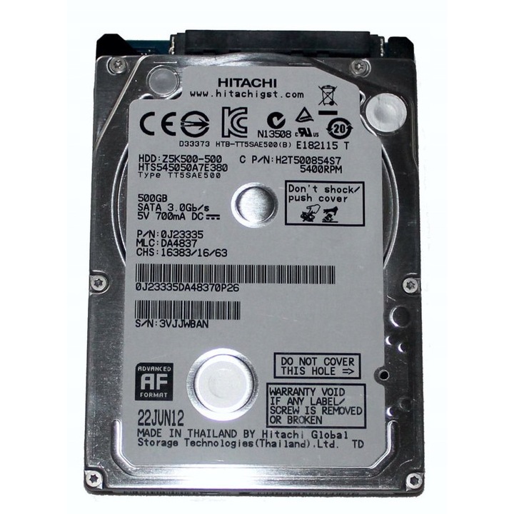 Hard Disk 500GB Hitachi TravelStar Z5K500 5.4k SATA II 2.5''