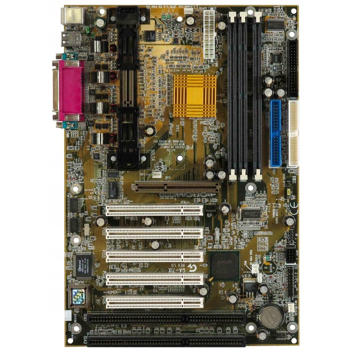 Alaplap Gigabyte GA-7IX Slot A, SDRAM, 5 PCI, 3 RAM foglalat, ATX