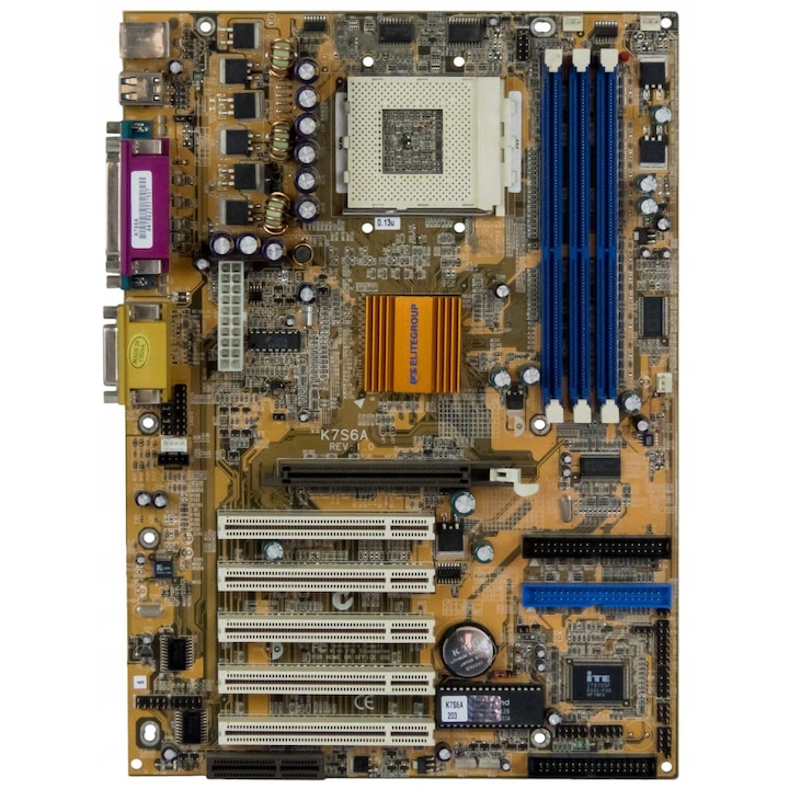 ECS K7S6A REV. 1.0 alaplap, 3x DDR, AGP, 5x PCI, ATX