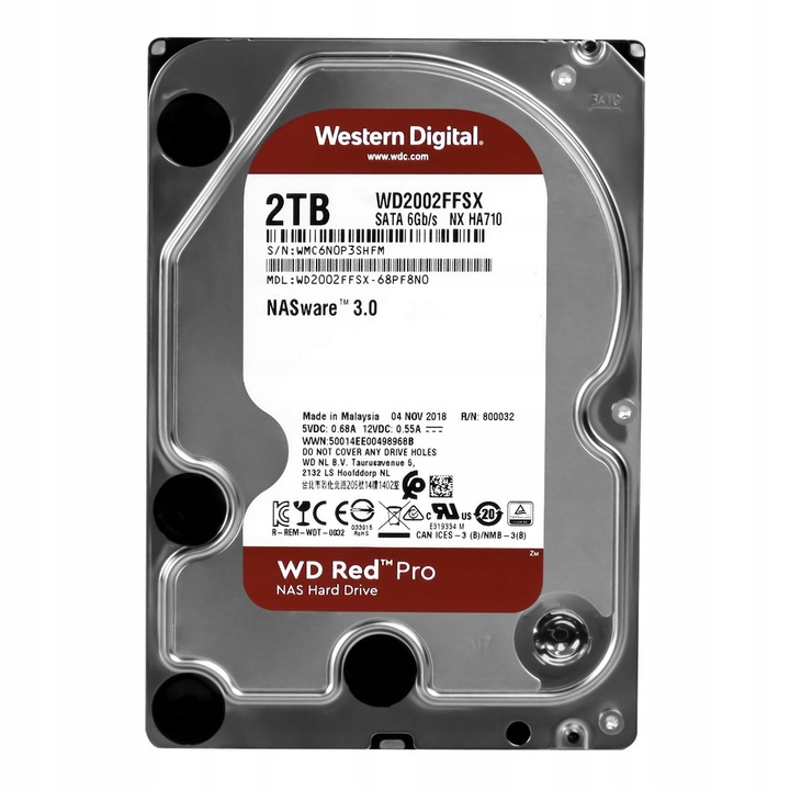Hard Disk 2TB Western Digital RED PRO 7200RPM 64MB SATA III 3.5''