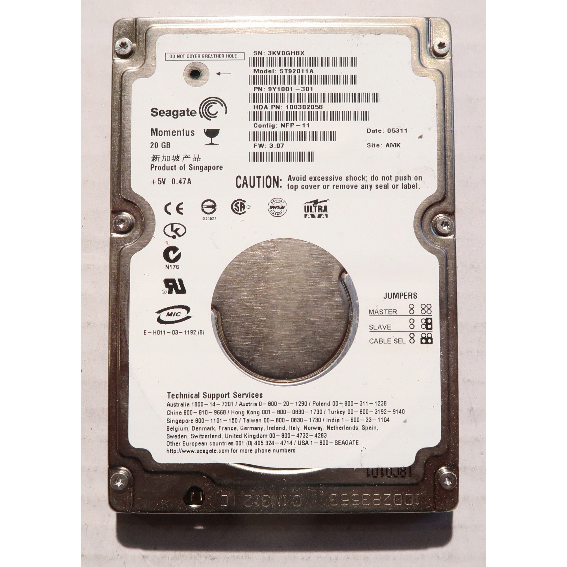 Hard Disk Laptop Toshiba MQ01ABF050, 500GB, 5400 rpm, 8MB, SATA 3