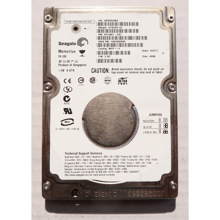 Hard disk notebook Seagate Momentus 20GB 5400RPM 2MB ATA 2.5''