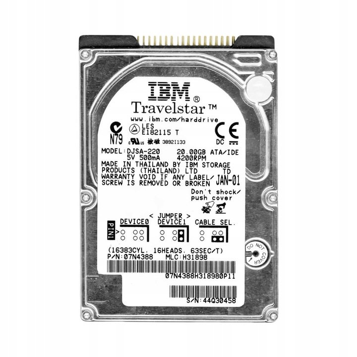 Hard Disk 2.5'' IBM DJSA-220 20GB 4200RPM 2MB ATA