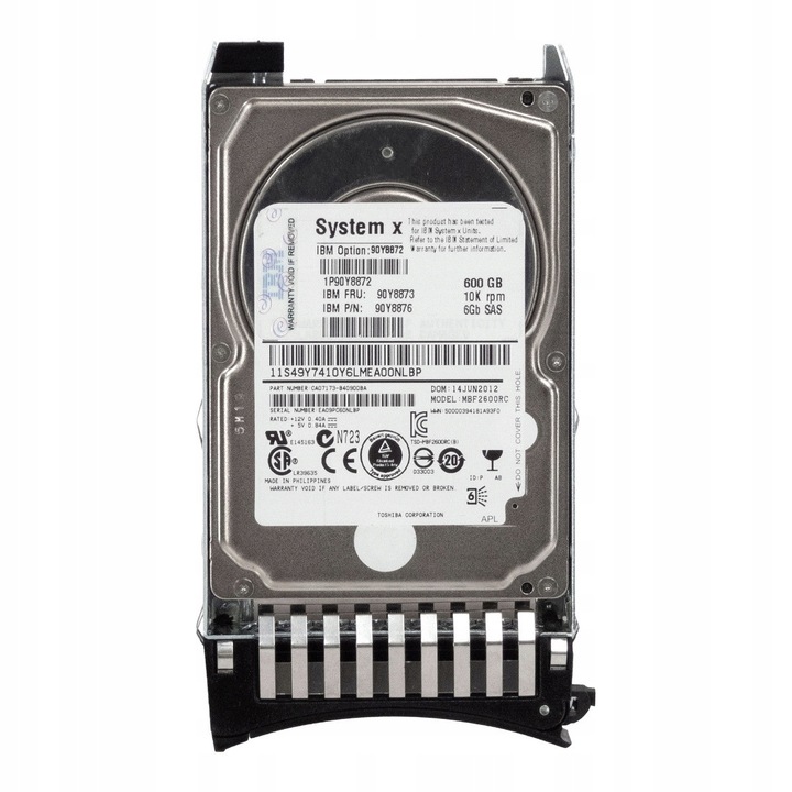 Hard Disk 600GB 10K 64MB SAS-2 2.5" MBF2600RC