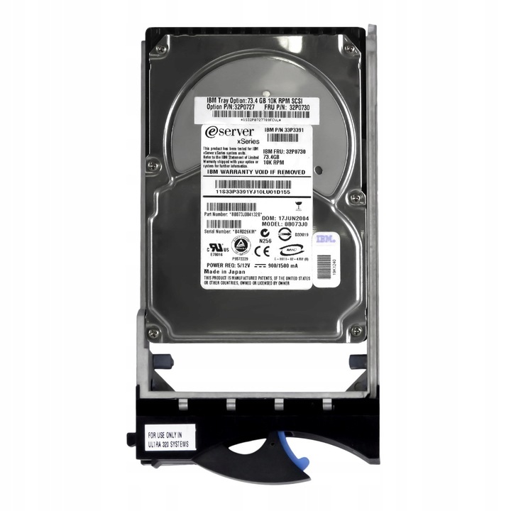 Merevlemez 3.5'' IBM 73.4GB 10000RPM SCSI U320