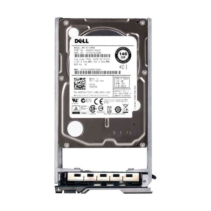 Hard Disk 2.5'' Dell 146GB 15000RPM SAS-2 32MB