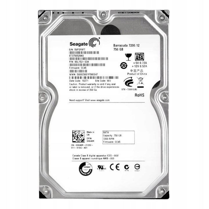 Hard Disk 750GB 7.2K 32MB SATA II 3.5" Seagate
