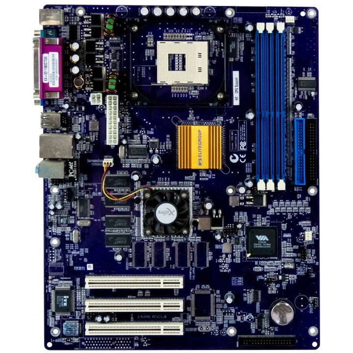 ECS L4VXAG alaplap, socket 478, VIA P4X400 lapkakészlet, 3 RAM foglalat, 305x244mm