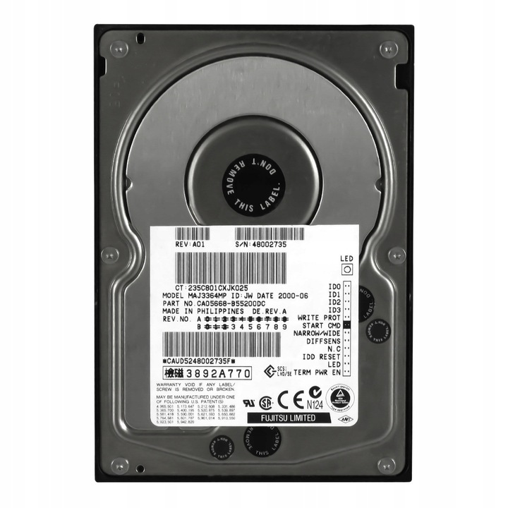 Merevlemez 3.5'' Fujitsu 36GB 10000RPM 4MB SCSI U160