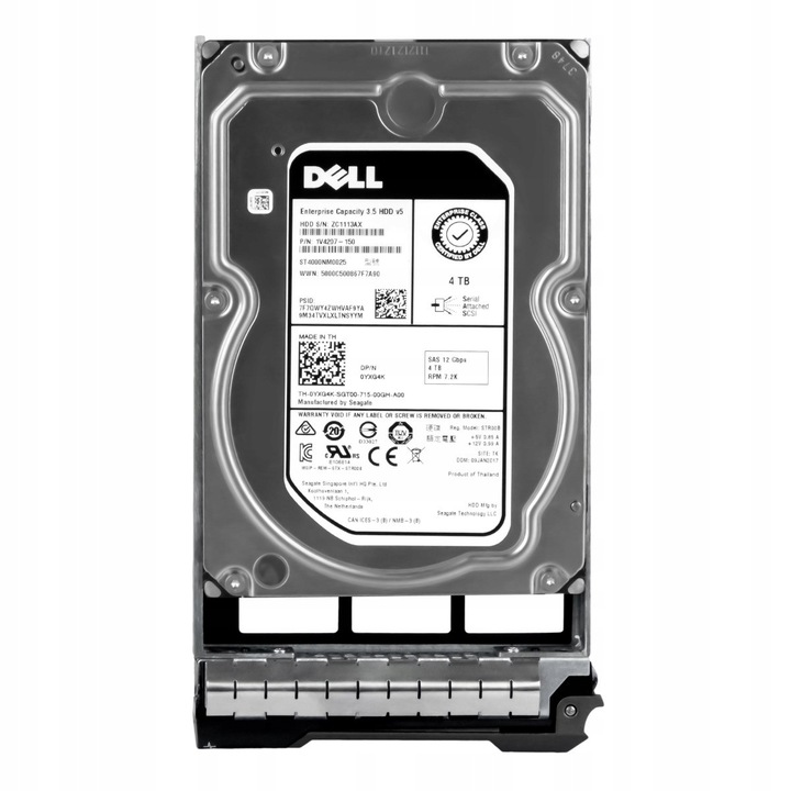 Hard Disk 4TB, Dell, 7200RPM, 128MB, SAS-3, 3.5"