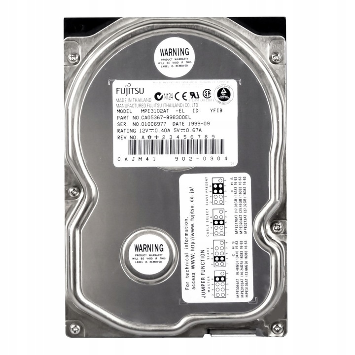 Hard Disk 3.5'' Fujitsu MPE3102AT 10.2GB 5400RPM ATA