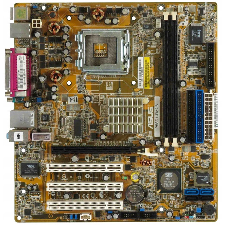 Alaplap, P5SD1-FM2/S, 2x DDR, 775, micro ATX