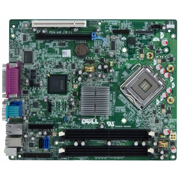 Dell 0F373D alaplap, DDR2, 8GB RAM, kétcsatornás, többszínű