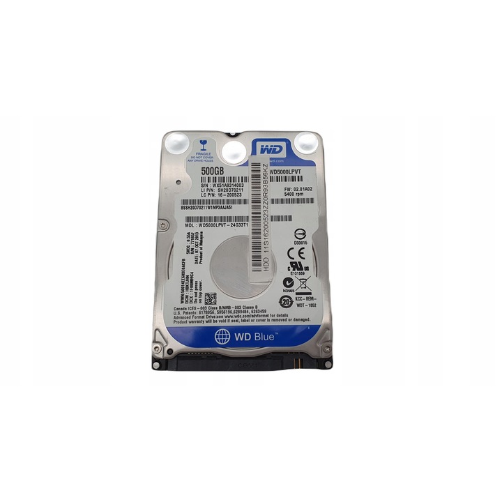 Hard Disk 2,5" Western Digital WD5000LPVT 500GB 5400 RPM, 8MB