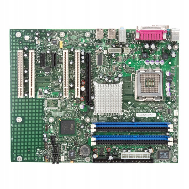 Дънна платка Intel D915GAV, 4 слота за RAM, 3 PCI Express, 775, ATX