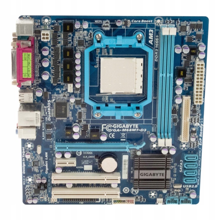 Alaplap, GA-M68MT-D3, AMD Socket AM3, DDR3, micro ATX