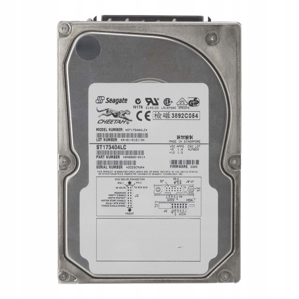 HDD Seagate Cheetah 10K.7, 73.4GB, Ultra-320 SCSI, ST373207LW