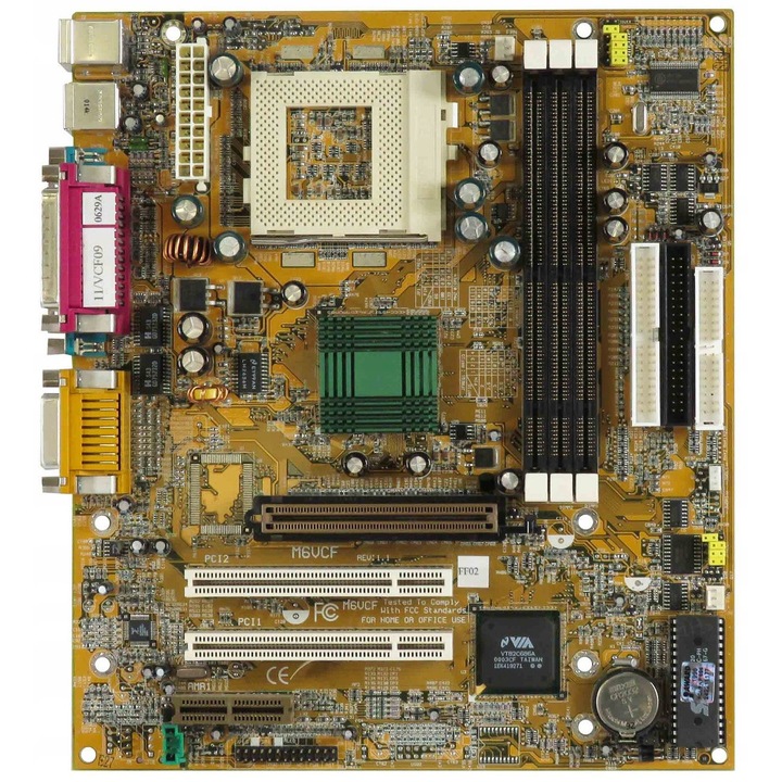 Alaplap, Biostar, M6VCF, micro ATX, 3 RAM foglalat, 2 PCI, 370