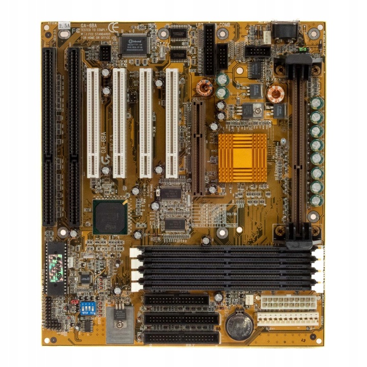 Alaplap Gigabyte GA-6BA, 4 RAM foglalat, 4 PCI, 2 ISA, Baby AT