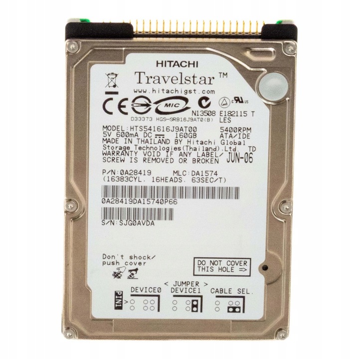 Hard Disk 2.5'' Hitachi TravelStar 5K160 160GB 5.4K 8MB