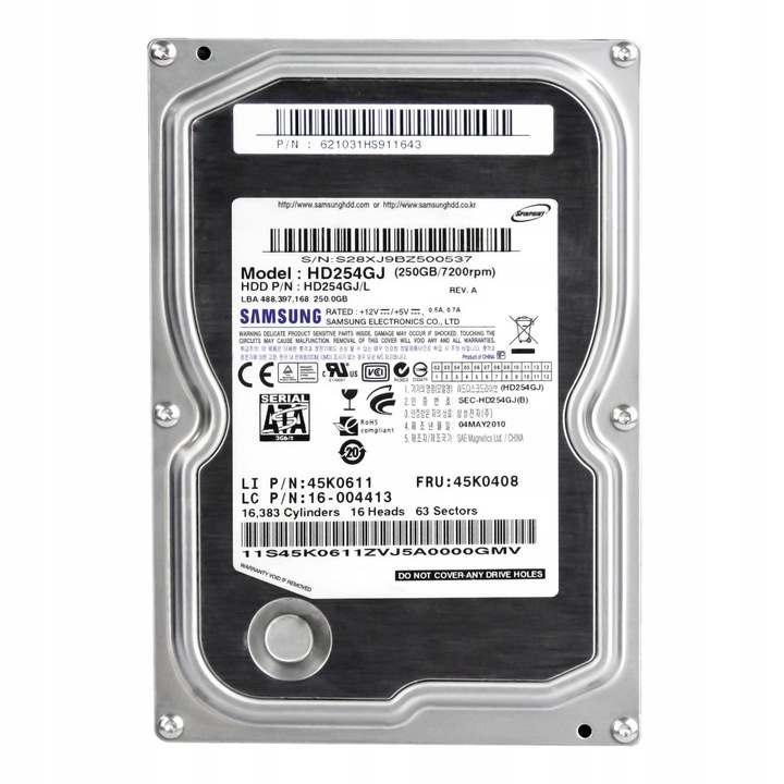Hard Disk 250GB IBM 7200RPM 8MB SATA II 3.5''