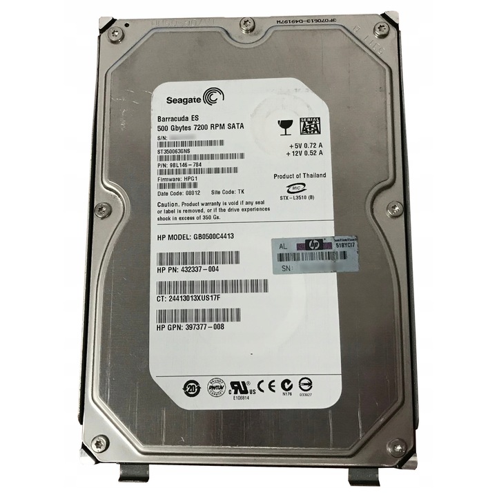 Hard Disk 500GB Seagate Barracuda ES 7200RPM SATA II 3.5"