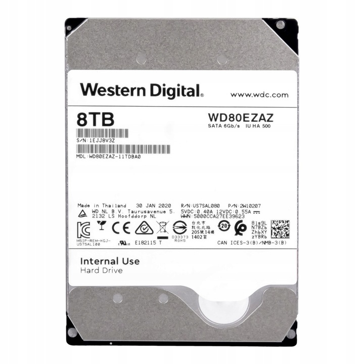 Hard Disk 8TB 5400RPM 256MB SATA III 3.5"