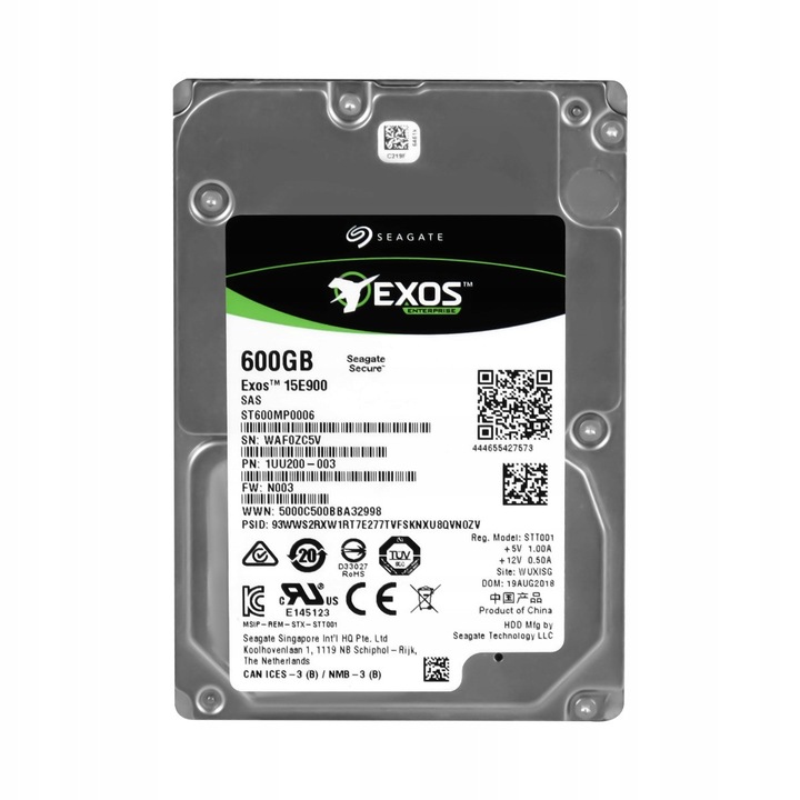 Hard Disk 600GB Seagate EXOS 15E900 15K 256MB SAS-3 2.5''