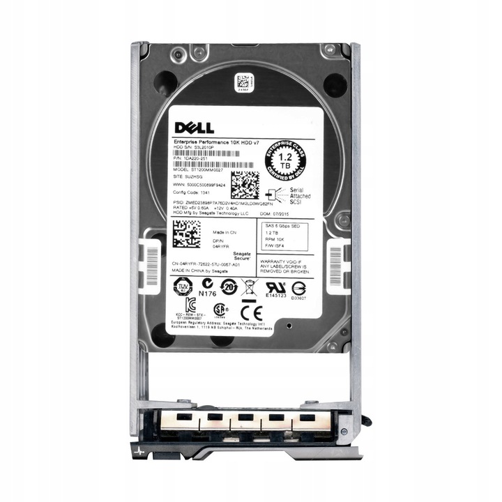 Hard Disk 1.2TB, Dell, 10K RPM, 64MB Cache, SAS-2, 2.5''